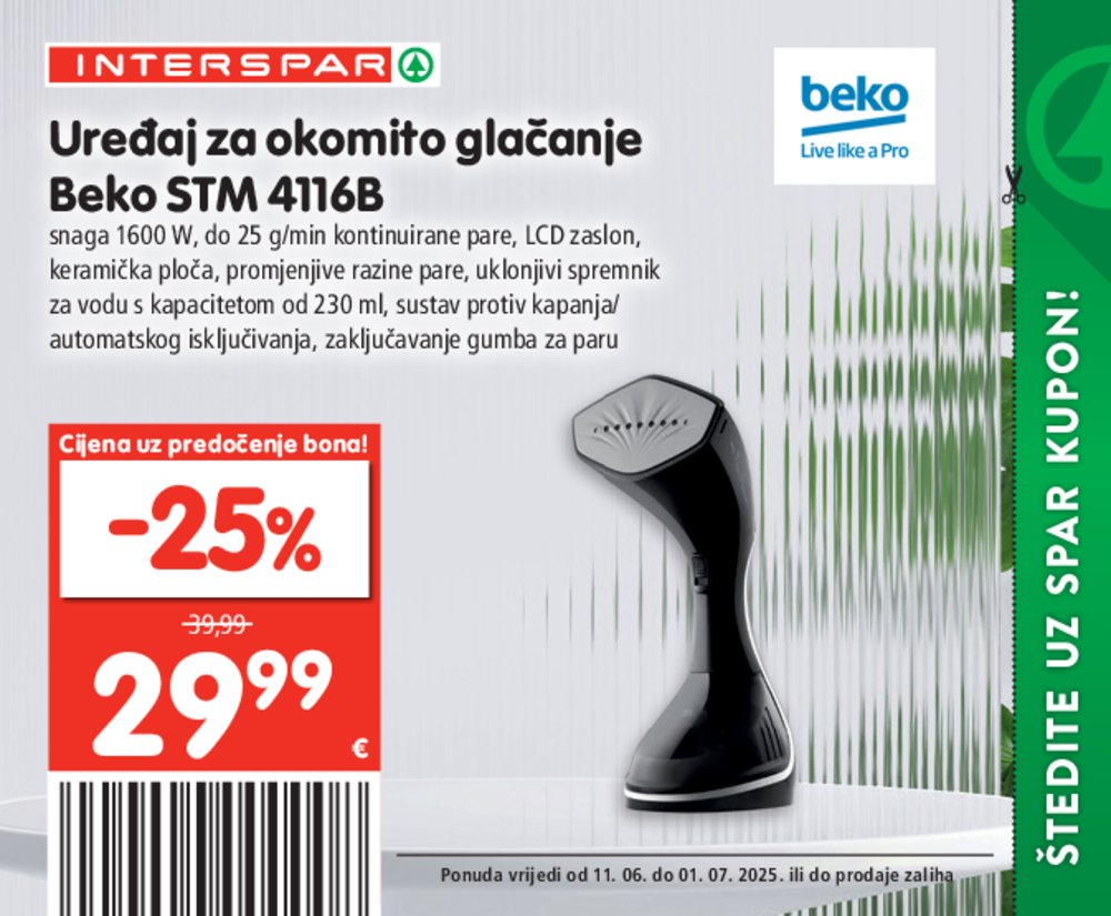 INTERSPAR posebne pogodnosti katalog Akcija 11.06.-01.07.2025.