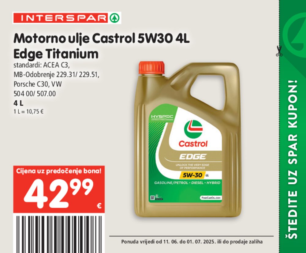 INTERSPAR posebne pogodnosti katalog Akcija 11.06.-01.07.2025.
