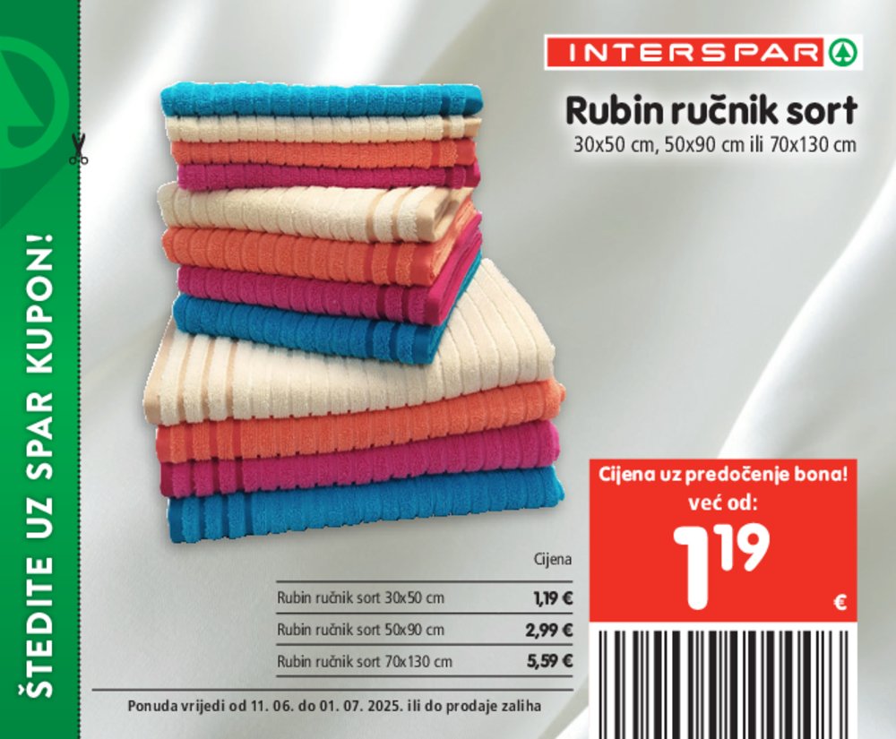 INTERSPAR posebne pogodnosti katalog Akcija 11.06.-01.07.2025.