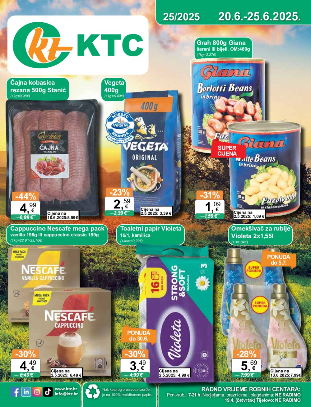KTC katalog široke potrošnje katalog Akcija 20.06.-25.06.2025.
