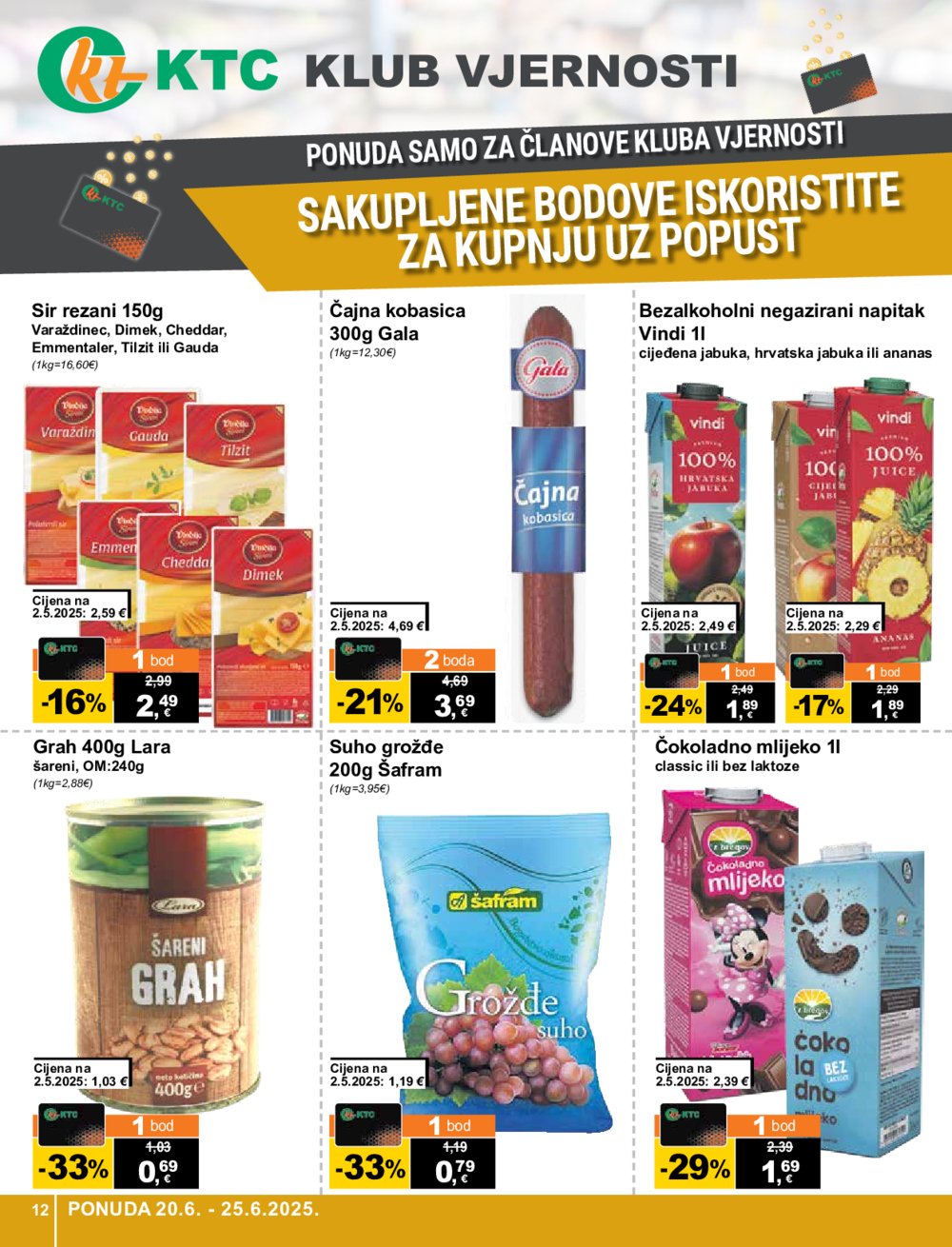 KTC katalog široke potrošnje katalog Akcija 20.06.-25.06.2025.