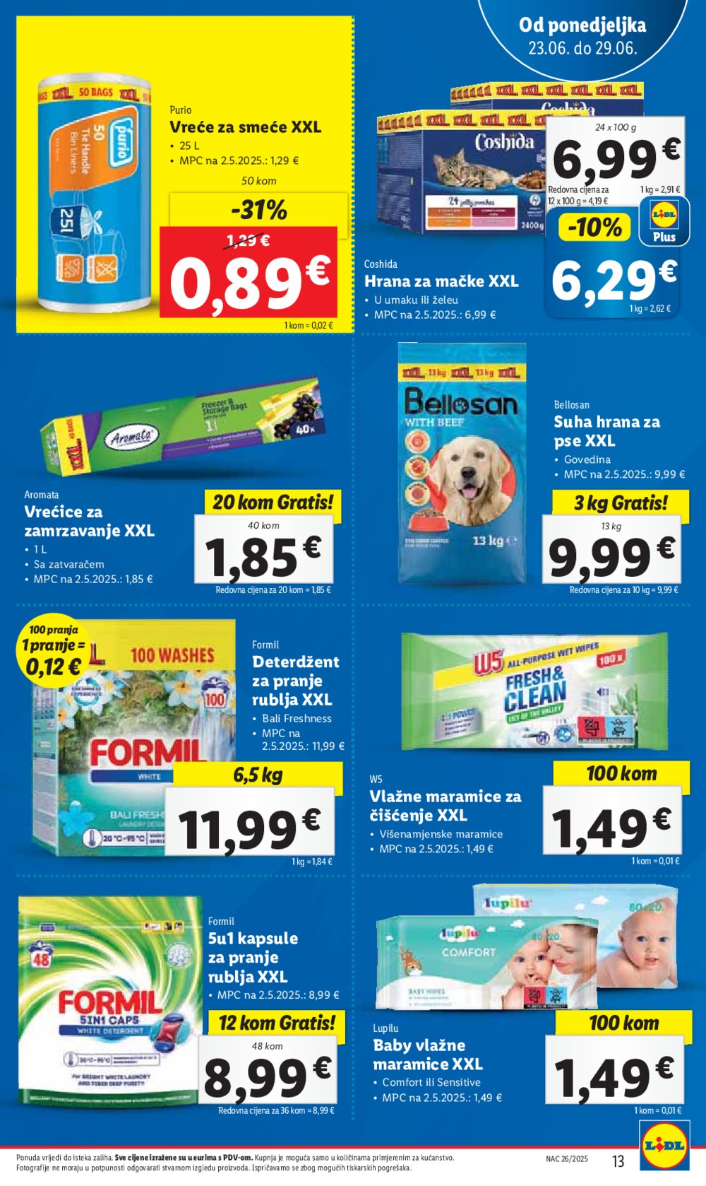 Lidl super ponuda od ponedjeljka 23.06. - 29.06.2025.