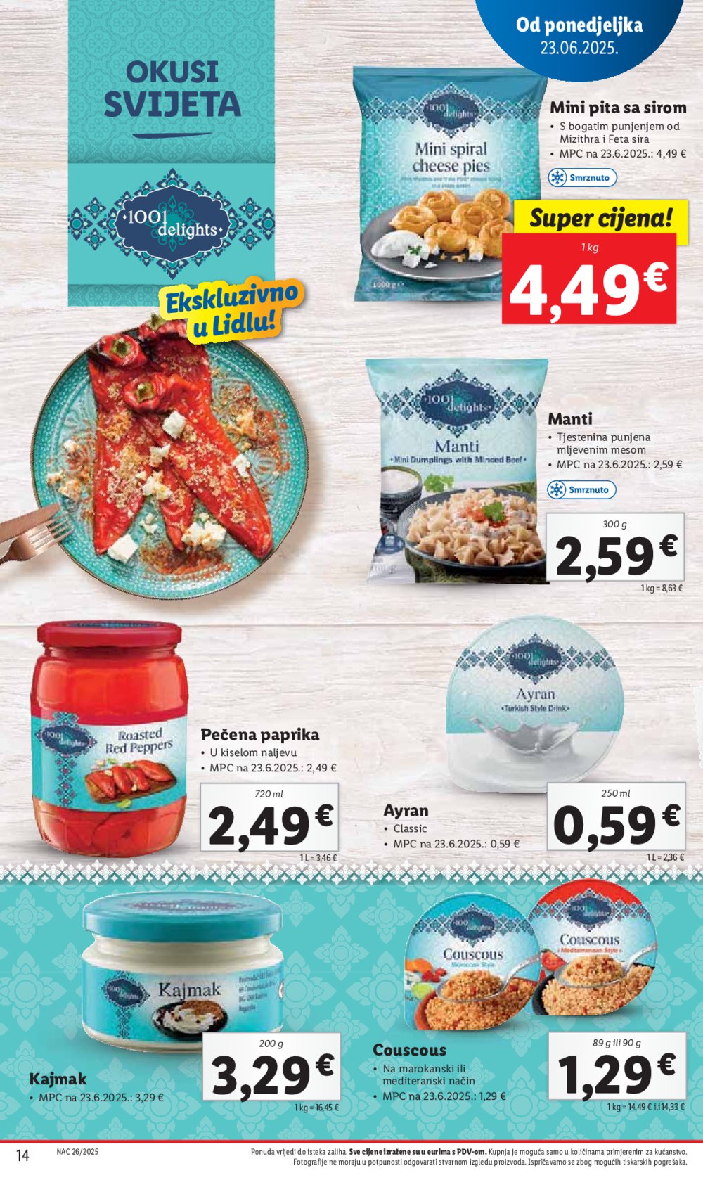 Lidl super ponuda od ponedjeljka 23.06. - 29.06.2025.