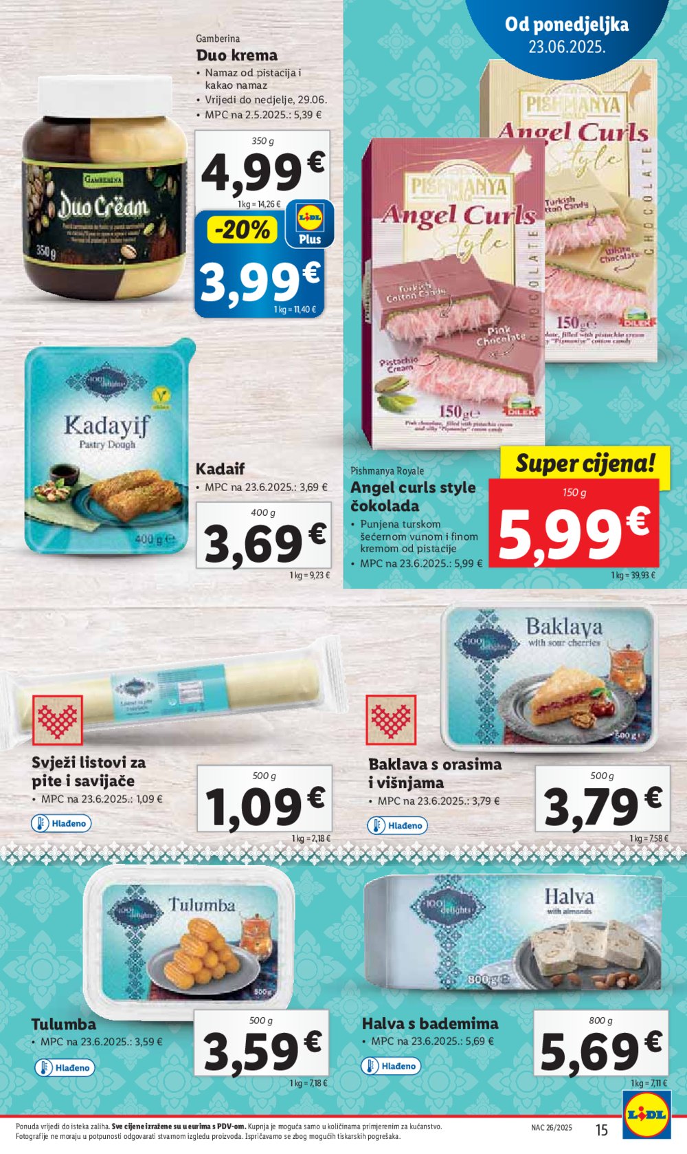 Lidl super ponuda od ponedjeljka 23.06. - 29.06.2025.