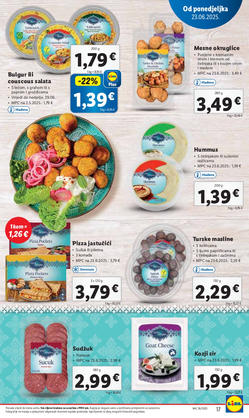 Lidl super ponuda od ponedjeljka 23.06. - 29.06.2025.