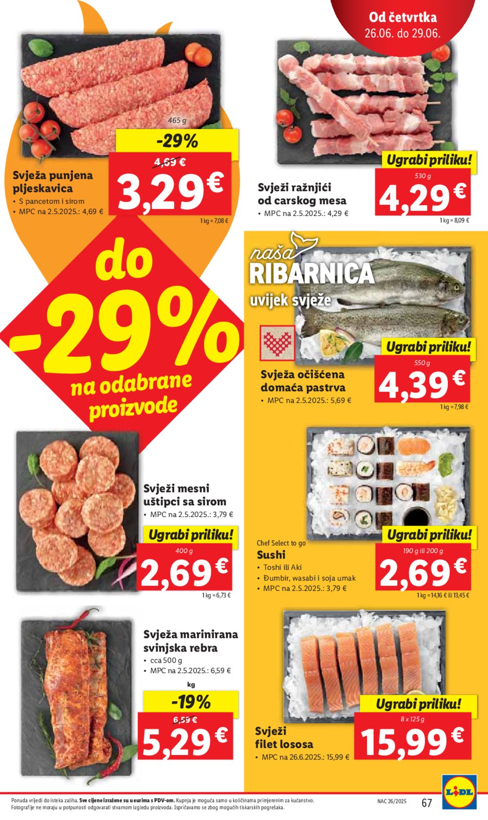 Lidl super ponuda od ponedjeljka 23.06. - 29.06.2025.