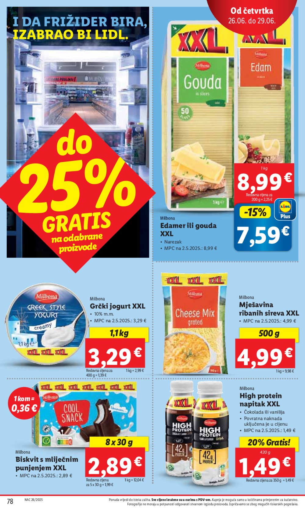 Lidl super ponuda od ponedjeljka 23.06. - 29.06.2025.