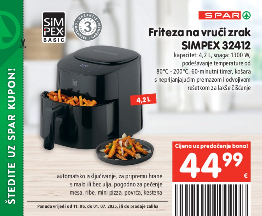 SPAR posebne pogodnosti katalog Akcija 11.06.-01.07.2025.