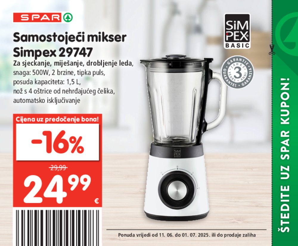 SPAR posebne pogodnosti katalog Akcija 11.06.-01.07.2025.