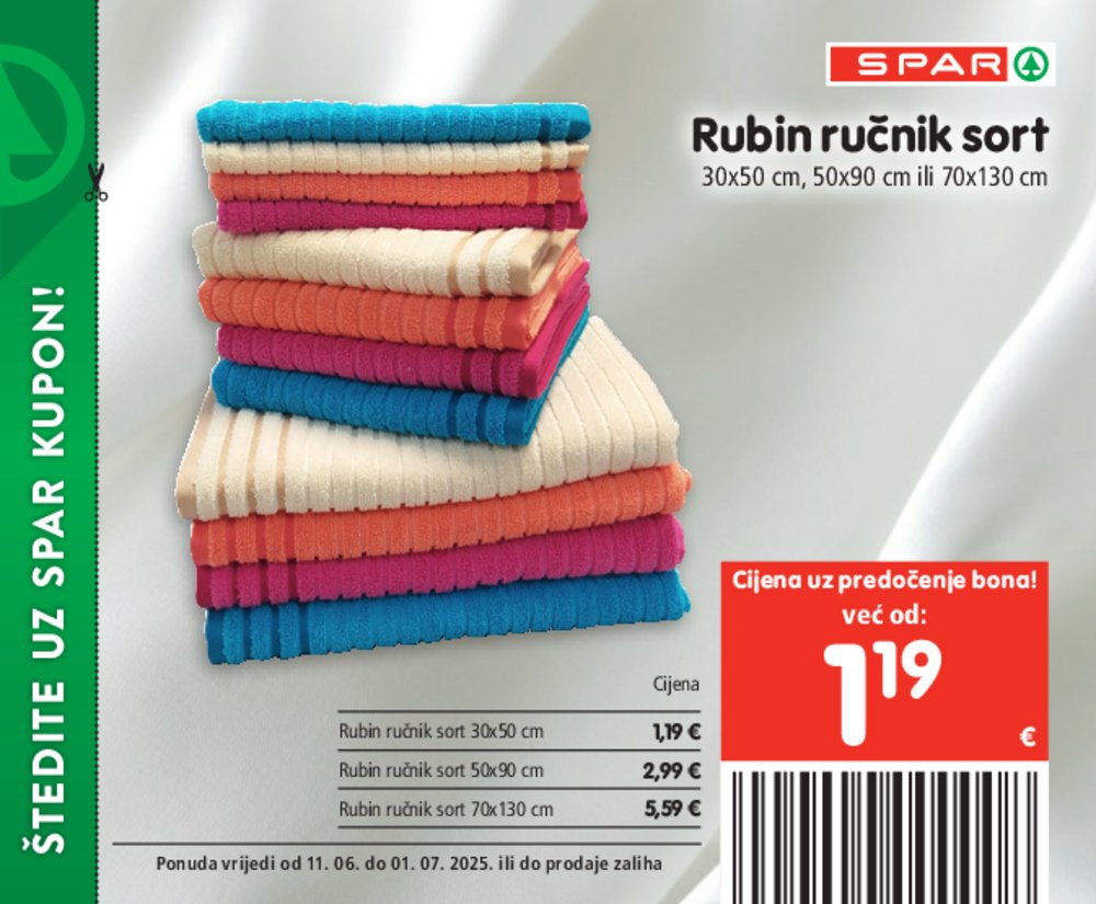 SPAR posebne pogodnosti katalog Akcija 11.06.-01.07.2025.