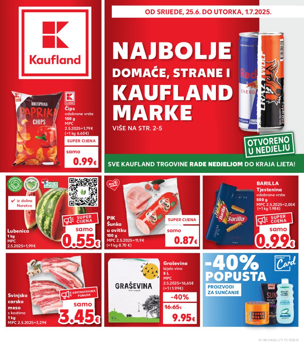 Kaufland katalog Akcija 25.06.-01.07.2025. Odabrane poslovnice