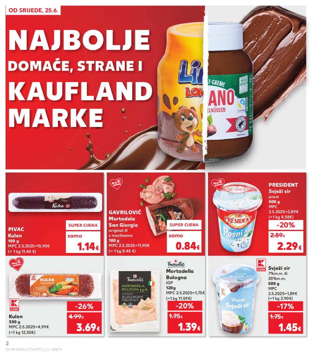 Kaufland katalog Akcija 25.06.-01.07.2025. Odabrane poslovnice