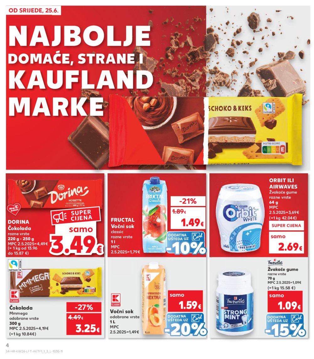 Kaufland katalog Akcija 25.06.-01.07.2025. Odabrane poslovnice