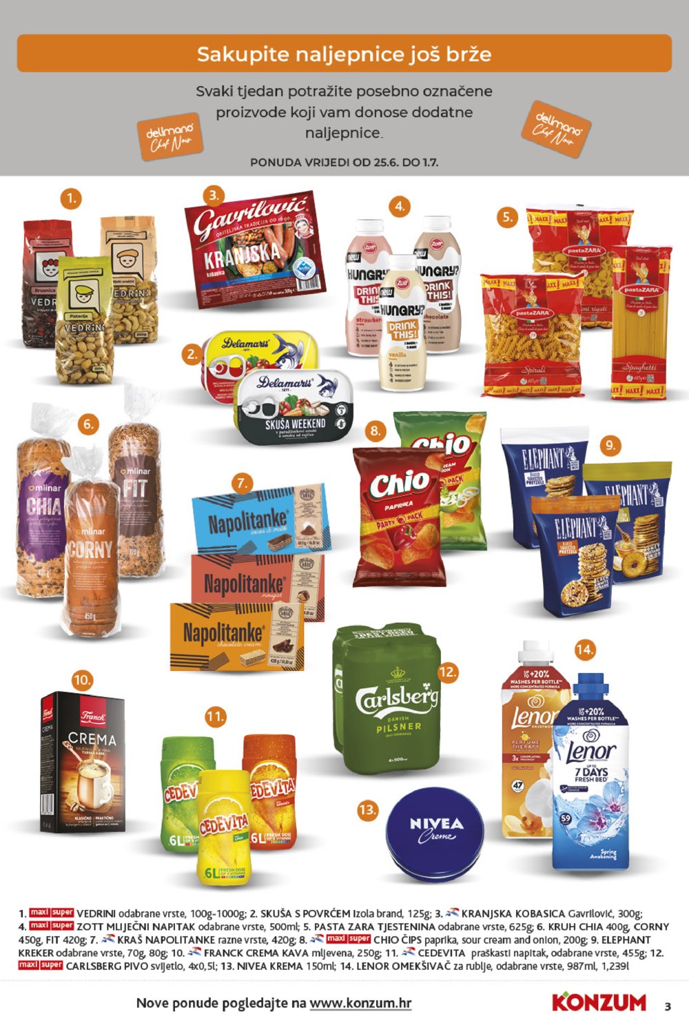 Konzum katalog Akcija 25.06.-01.07.2025.
