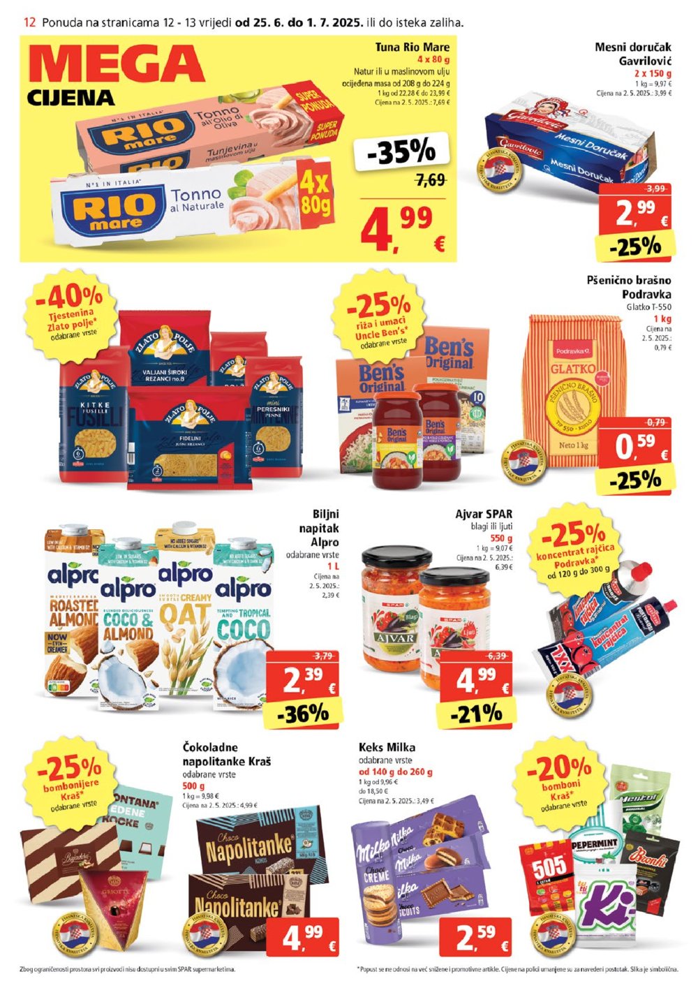 SPAR katalog akcija 25.06.-01.07.2025.