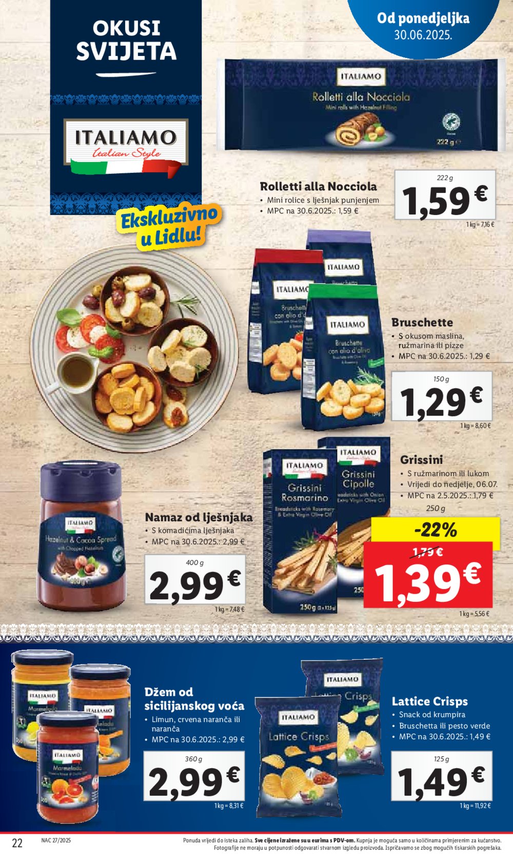 Lidl katalog super ponuda od ponedjeljka 30.06. - 06.07.2025. 