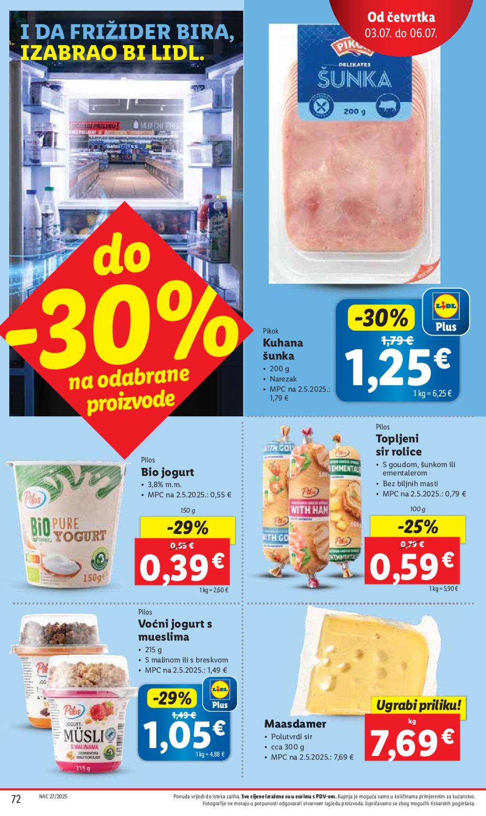 Lidl katalog super ponuda od ponedjeljka 30.06. - 06.07.2025. 