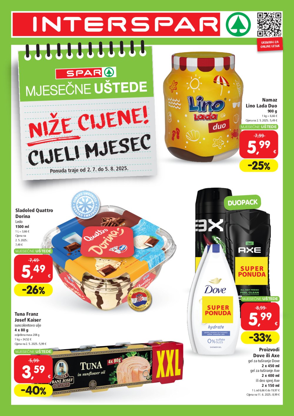 INTERSPAR katalog Uštede 02.07.-05.08.2025.