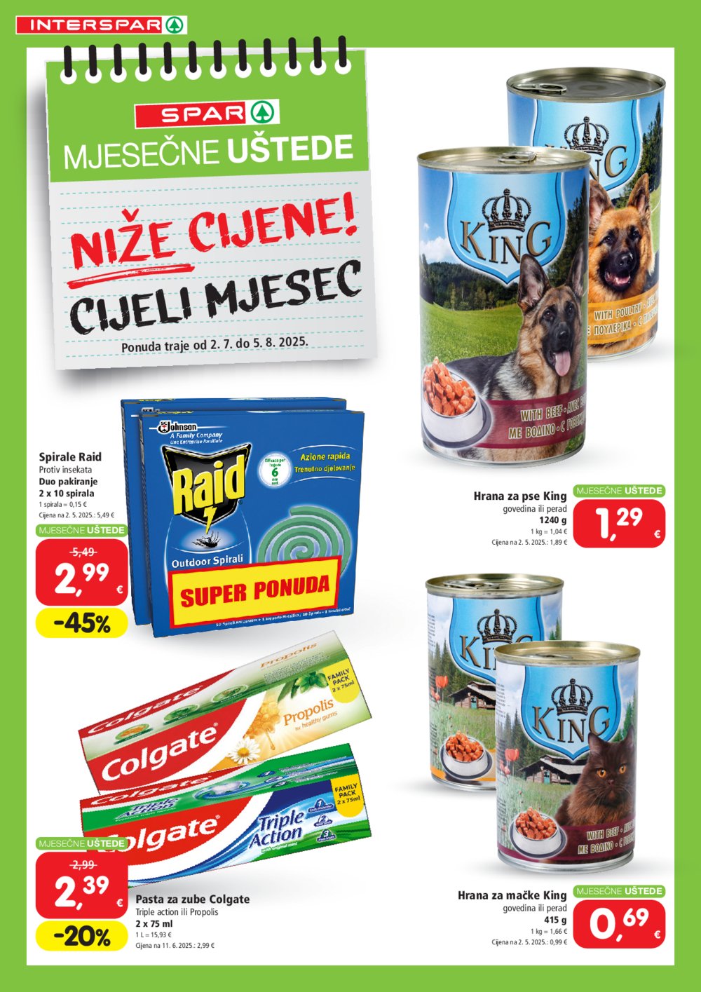 INTERSPAR katalog Uštede 02.07.-05.08.2025.