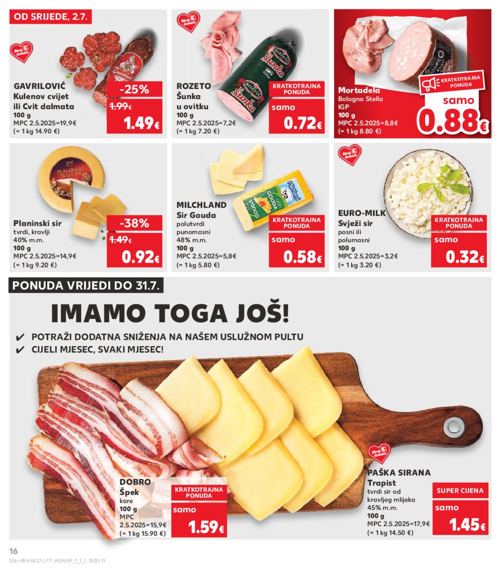Kaufland katalog Akcija 02.07.-08.07.2025. VG, Po, Ro, Vo, Vu, DS, Ma