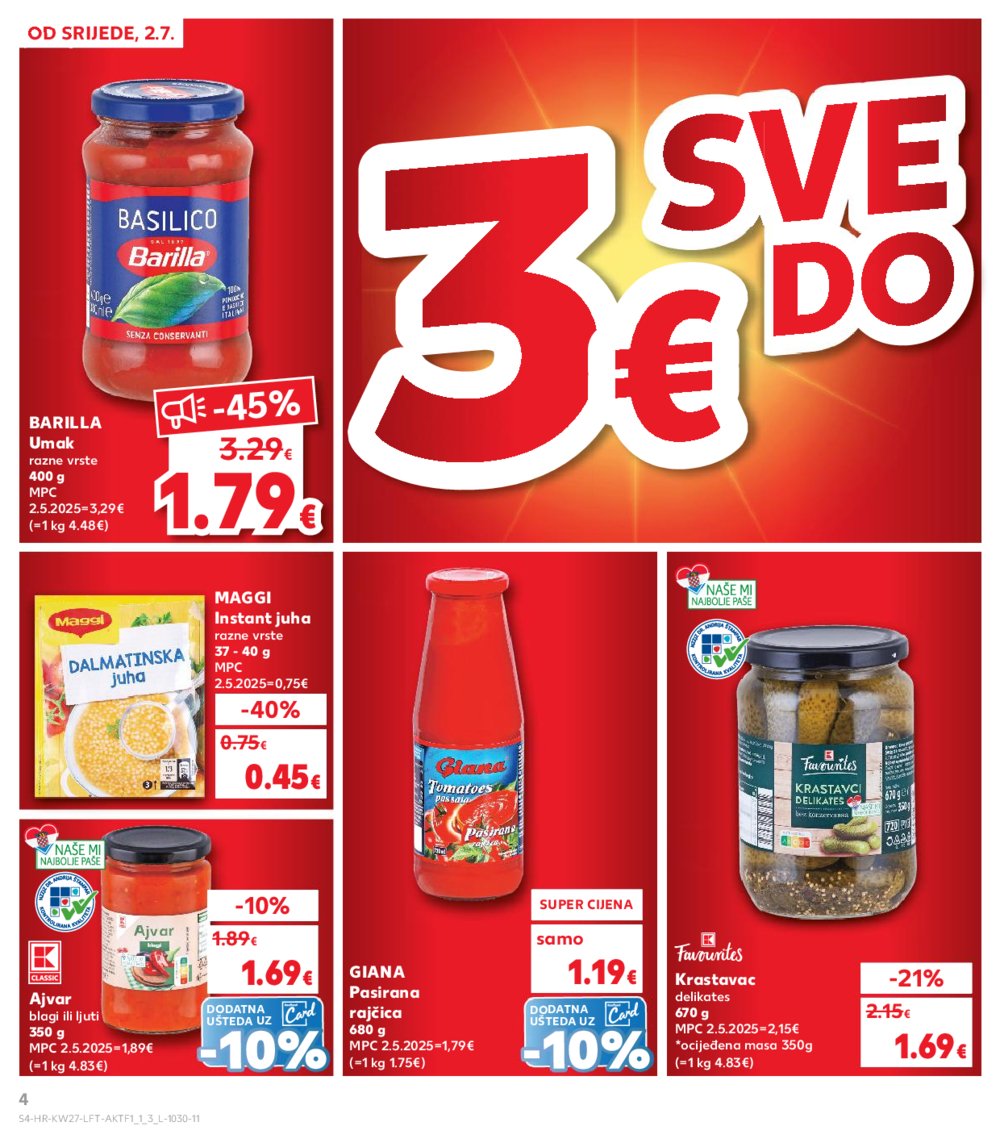 Kaufland katalog Akcija 02.07.-08.07.2025. VG, Po, Ro, Vo, Vu, DS, Ma