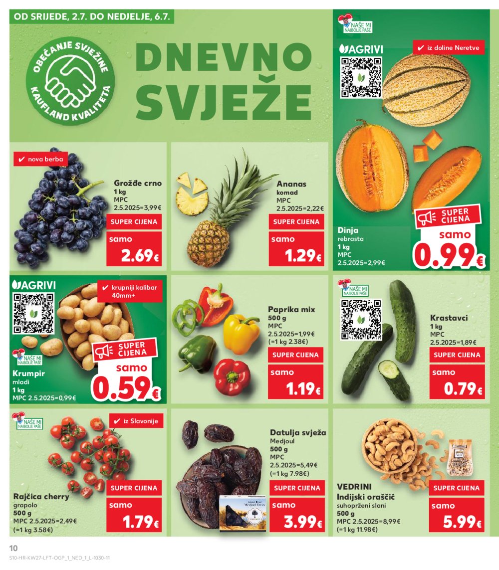 Kaufland katalog Akcija 02.07.-08.07.2025. VG, Po, Ro, Vo, Vu, DS, Ma