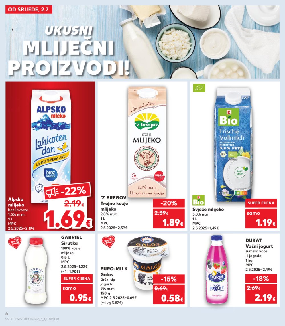 Kaufland katalog Kaufland marke 02.07.-08.07.2025. Odabrane poslovnice