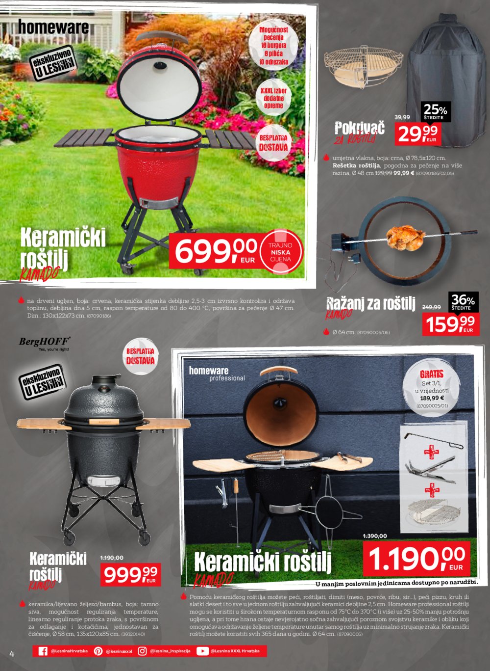 Lesnina katalog Proljetnje roštiljade 01. 07. 2025. - 27. 09. 2025.