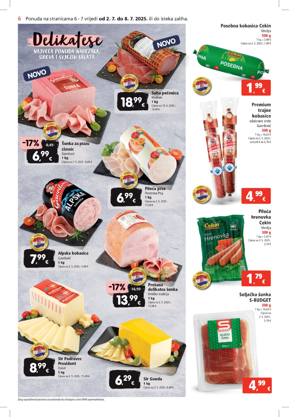 SPAR katalog Akcija 02.07.-08.07.2025.