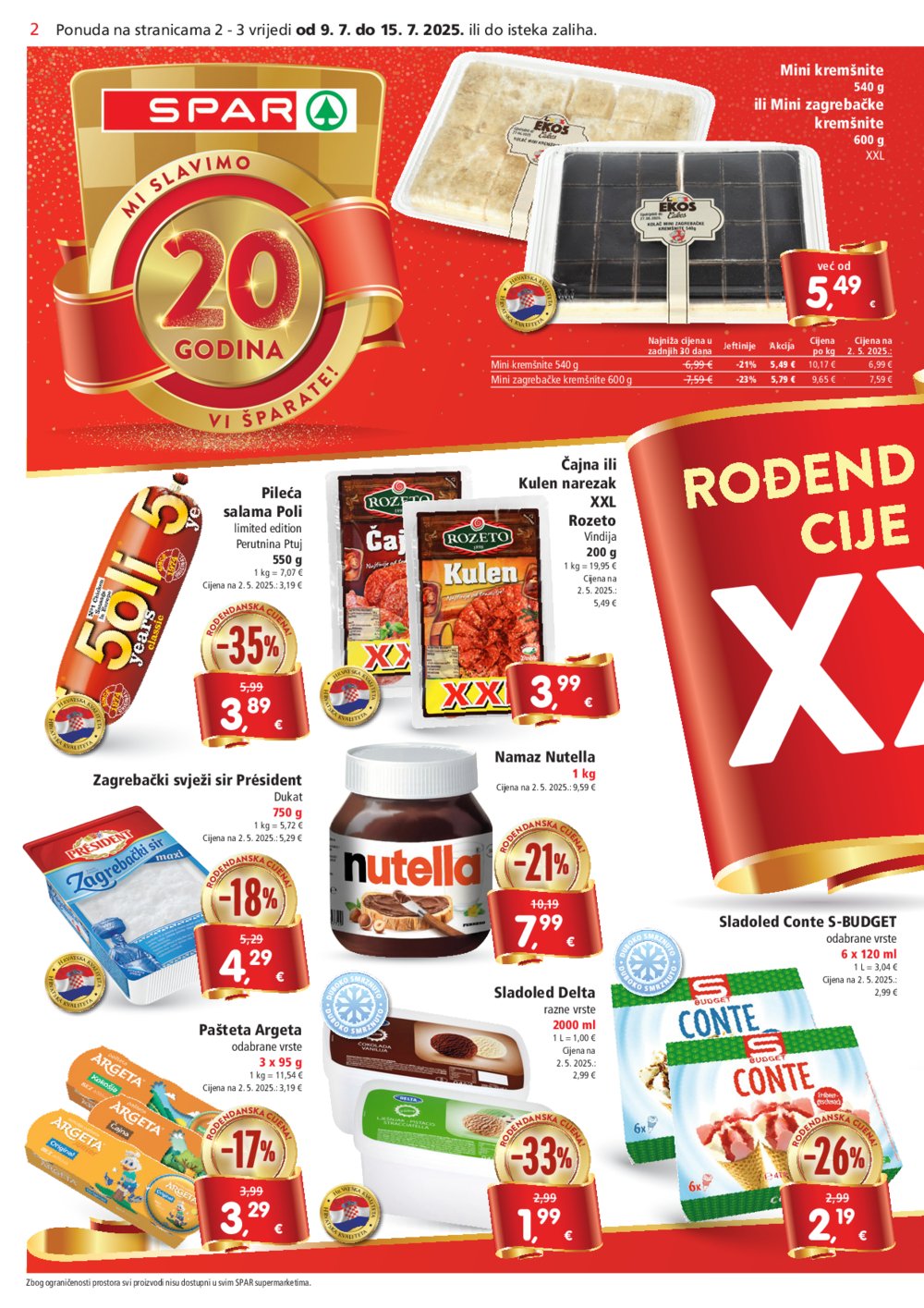 SPAR katalog Akcija 09.07.-15.07.2025.