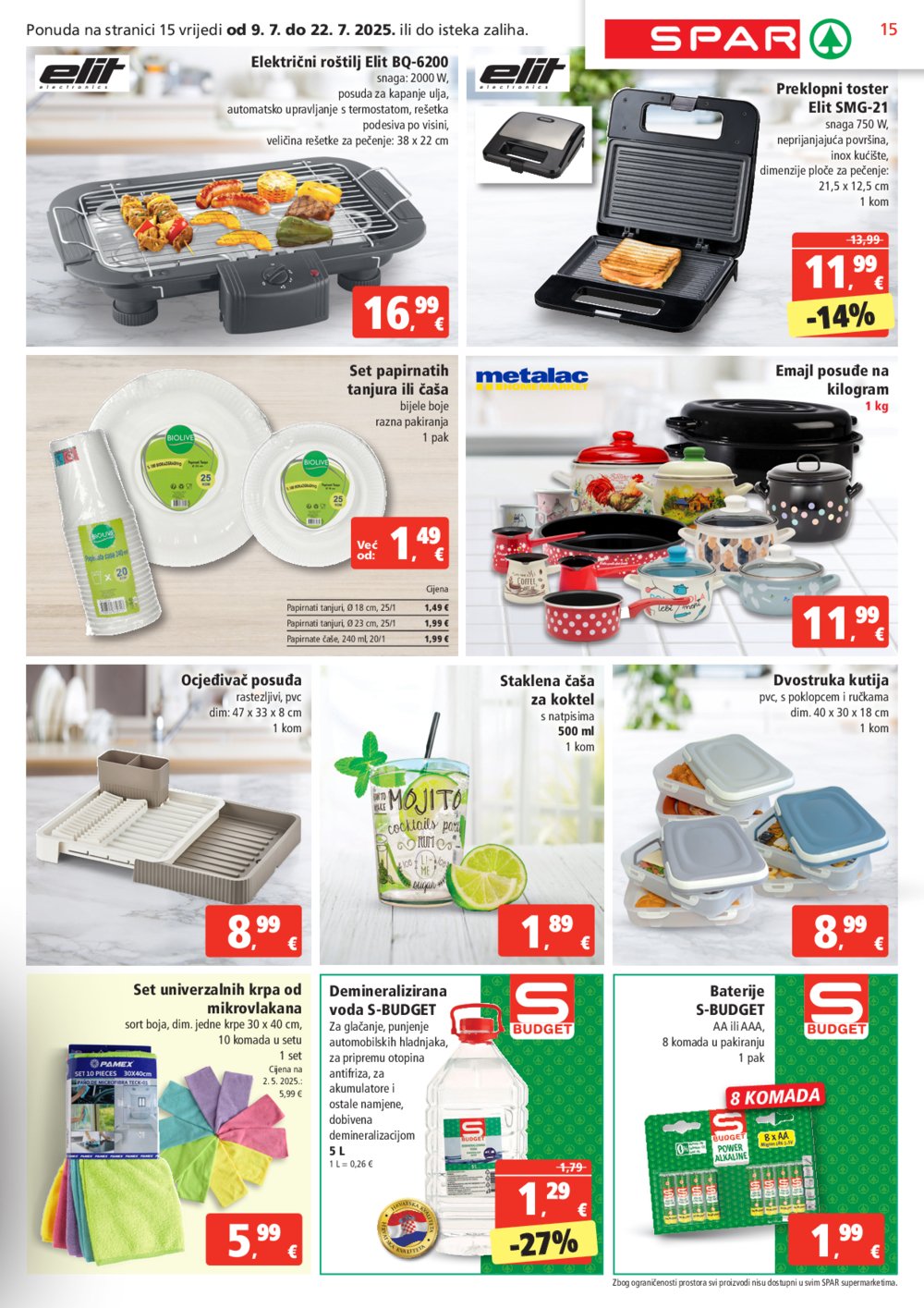 SPAR katalog Akcija 09.07.-15.07.2025.