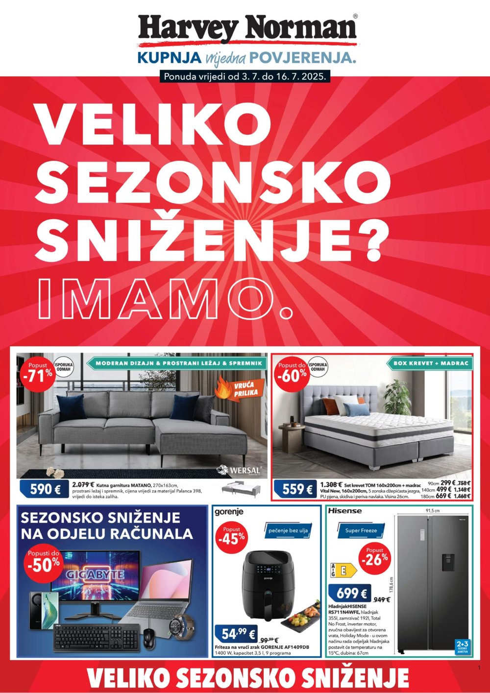 Harvey Norman katalog Akcija 03.07. - 16.07.2025.