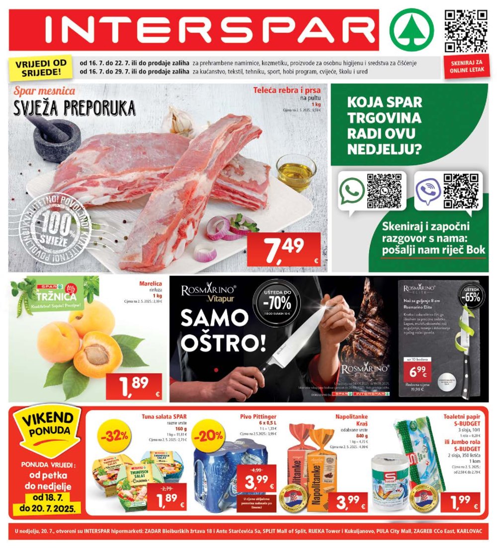 INTERSPAR katalog Akcija 16.07.-22.07.2025.