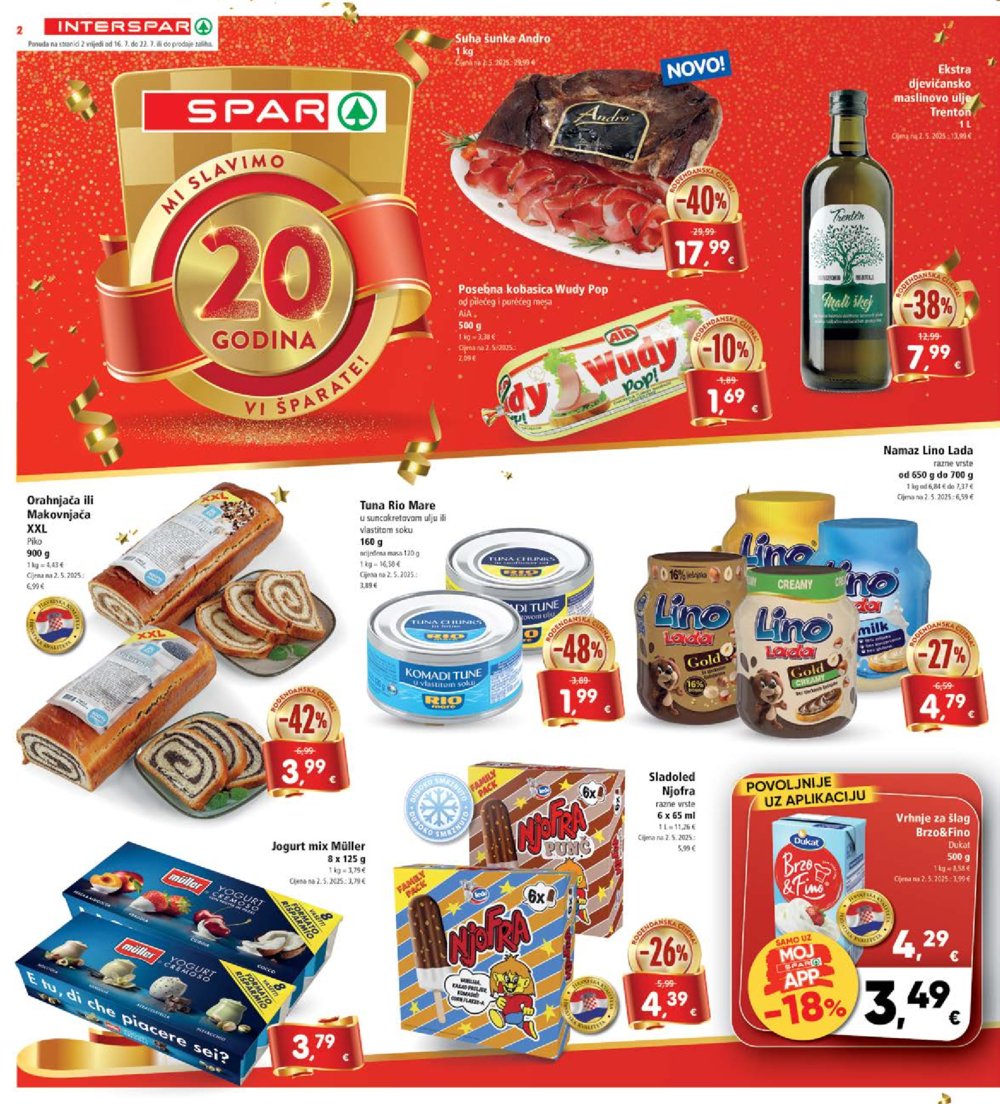 INTERSPAR katalog Akcija 16.07.-22.07.2025.