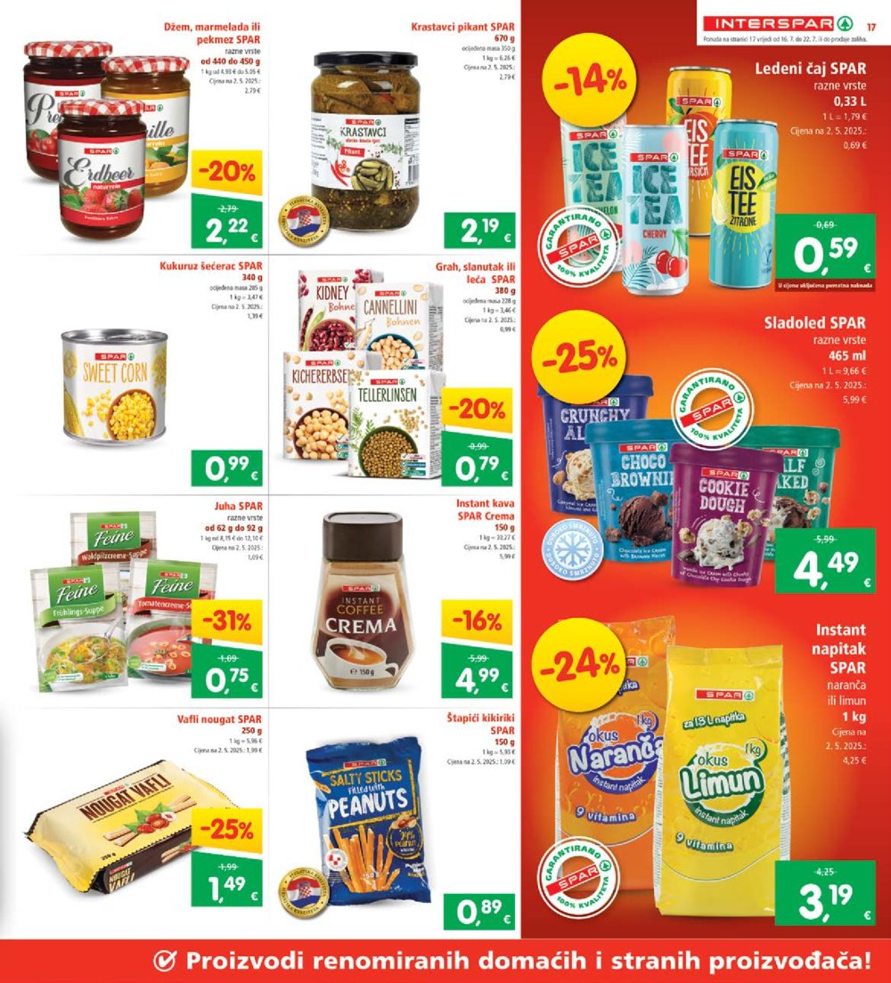 INTERSPAR katalog Akcija 16.07.-22.07.2025.