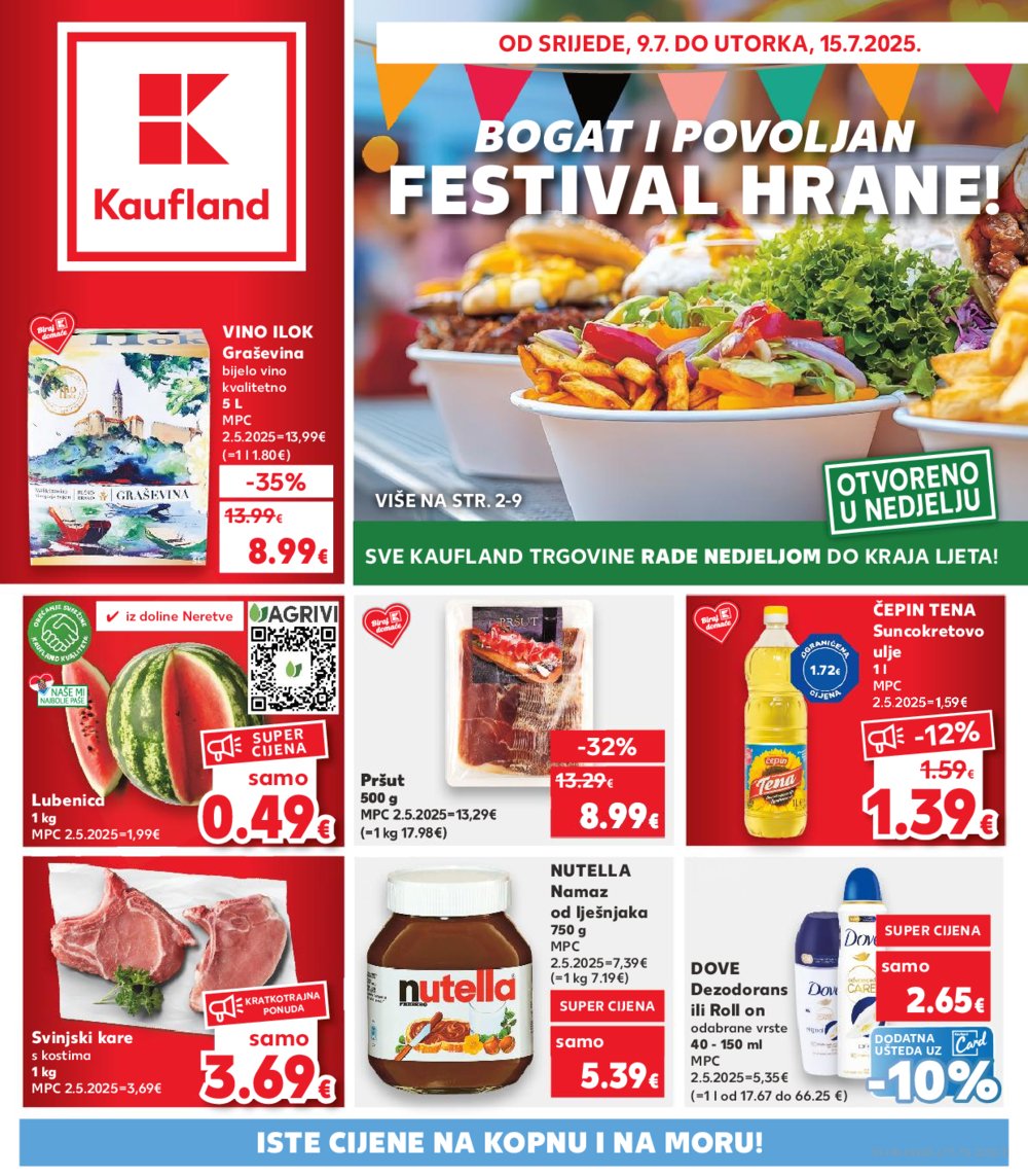 Kaufland katalog Akcija 09.07.-15.07.2025. VG, Po, Ro, Vo, Vu, DS, Ma