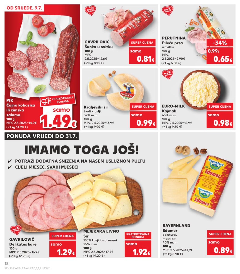 Kaufland katalog Akcija 09.07.-15.07.2025. VG, Po, Ro, Vo, Vu, DS, Ma