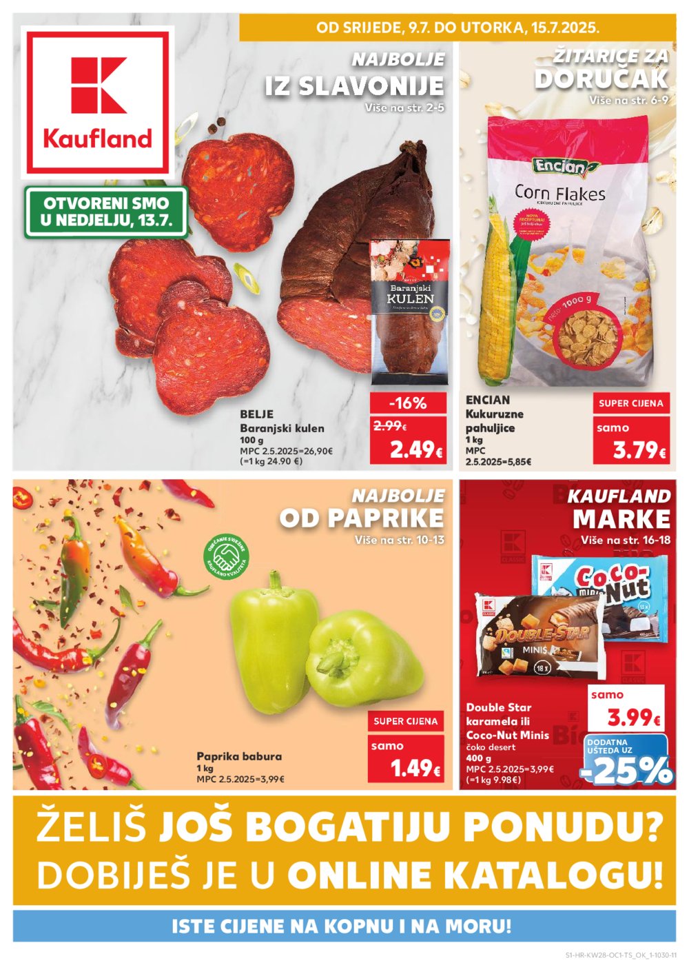 Kaufland katalog Kaufland marke 09.07.-15.07.2025. Odabrane poslovnice