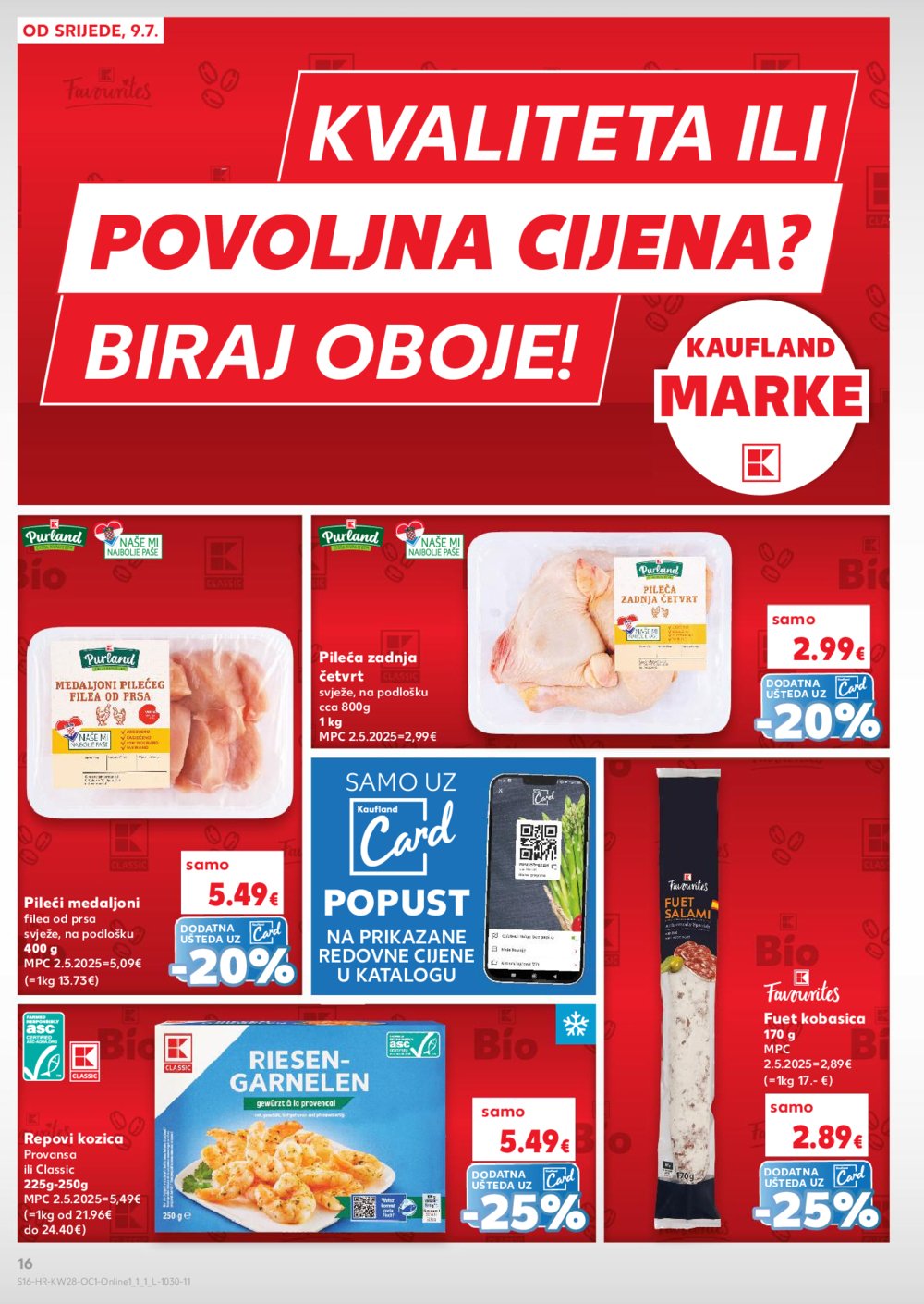 Kaufland katalog Kaufland marke 09.07.-15.07.2025. Odabrane poslovnice
