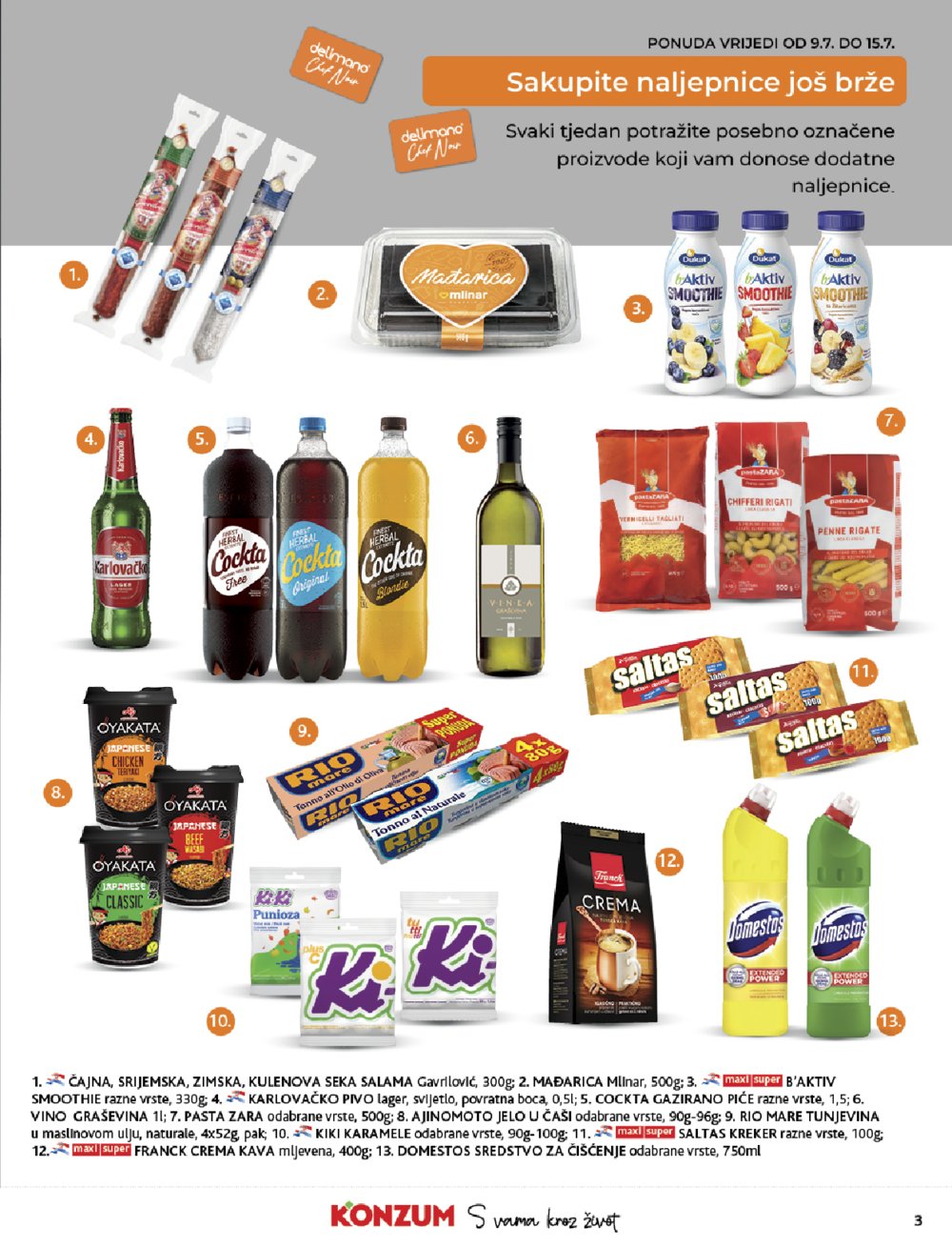 Konzum katalog Akcija 09.07. - 15.07.2025.