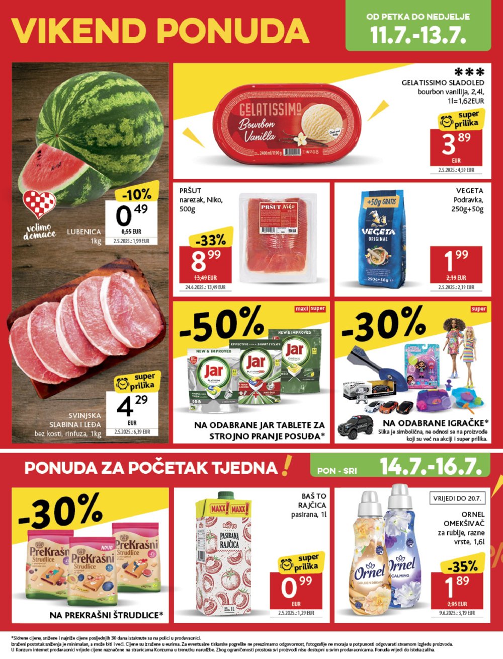Konzum katalog Akcija 09.07. - 15.07.2025.