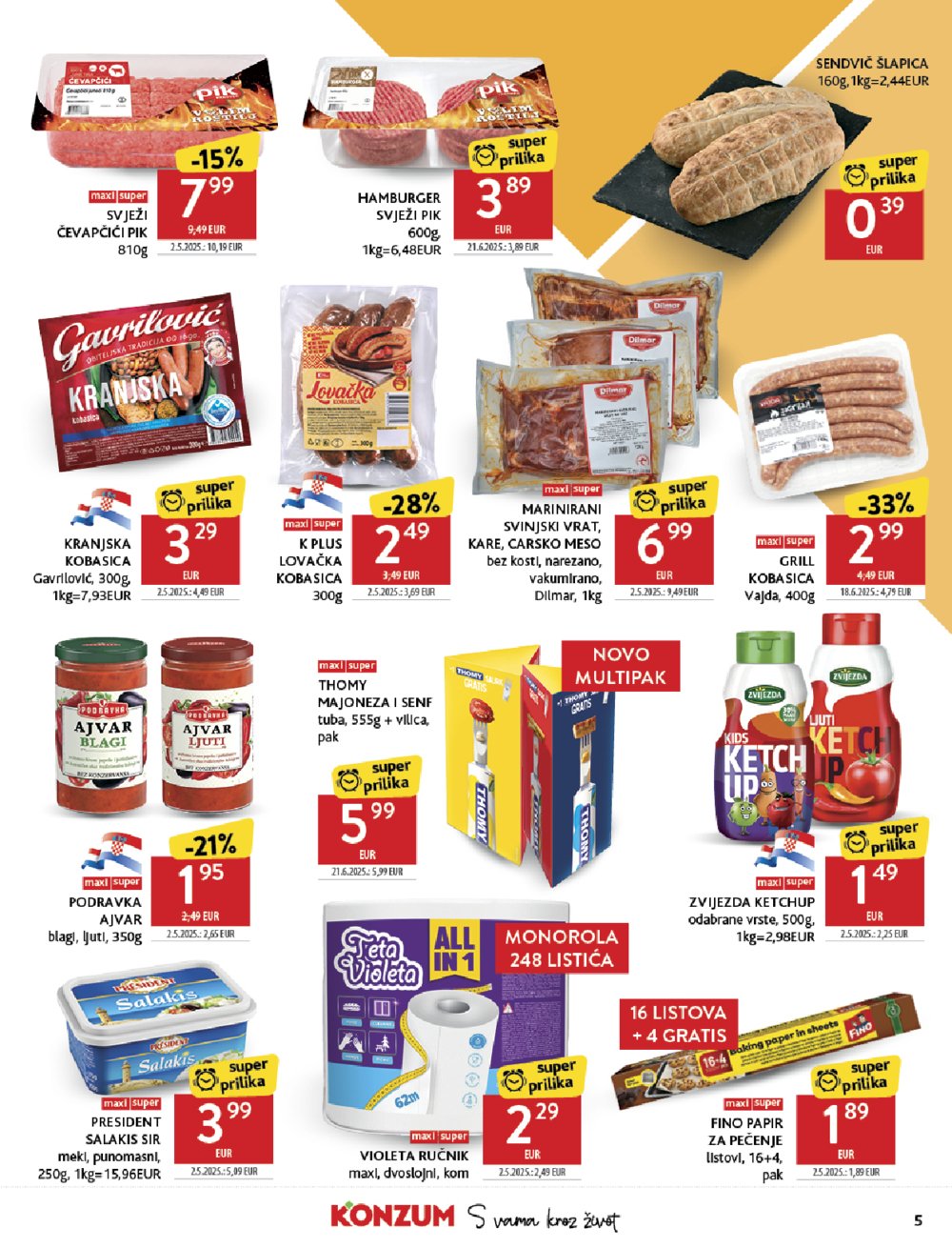 Konzum katalog Akcija 09.07. - 15.07.2025.