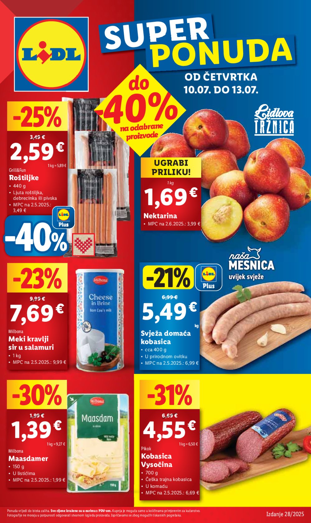 Lidl katalog Super ponuda od četvrtka 10.07.-13.07.2025.