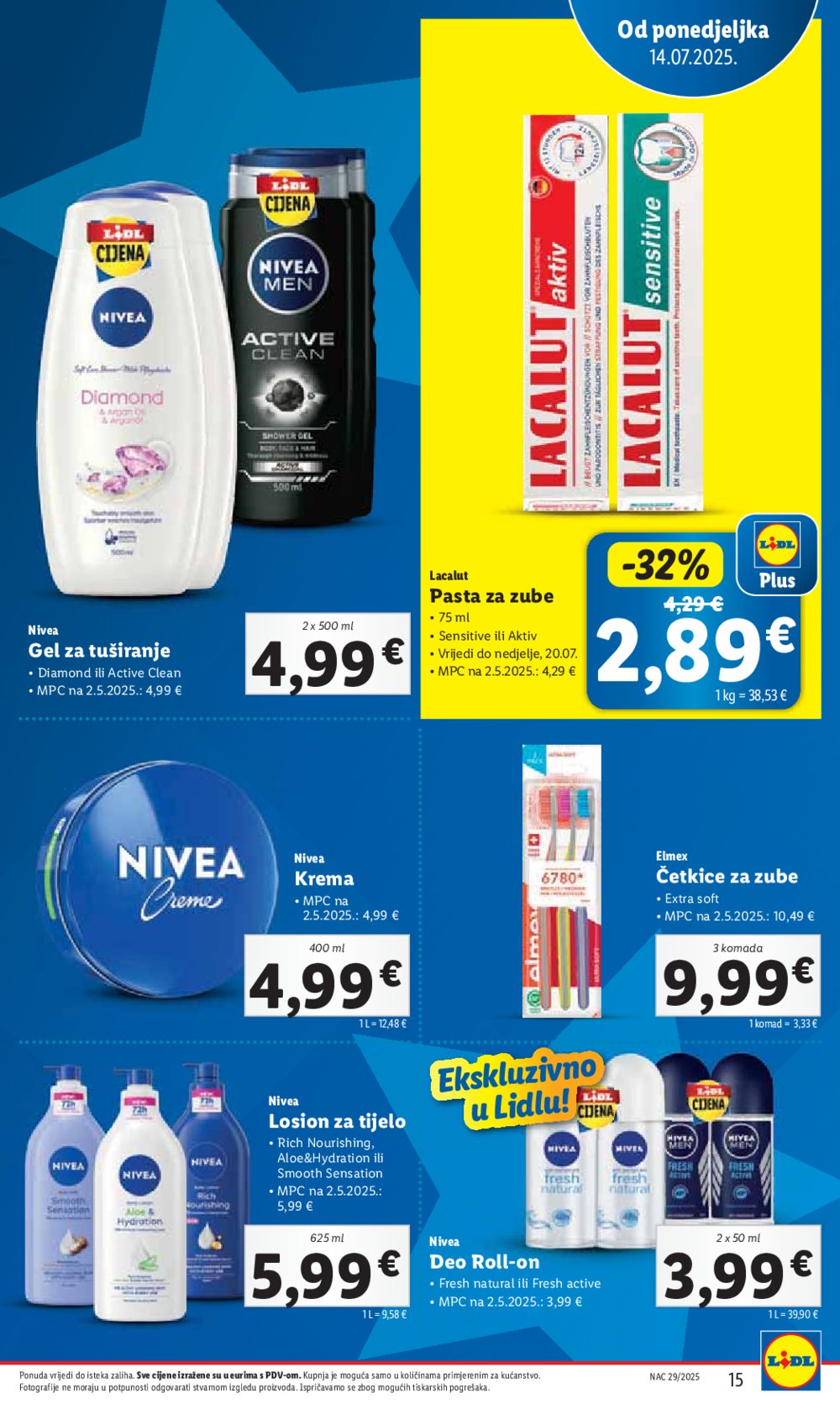 Lidl katalog Super ponuda od ponedjeljka 14.07.-20.07.2025.
