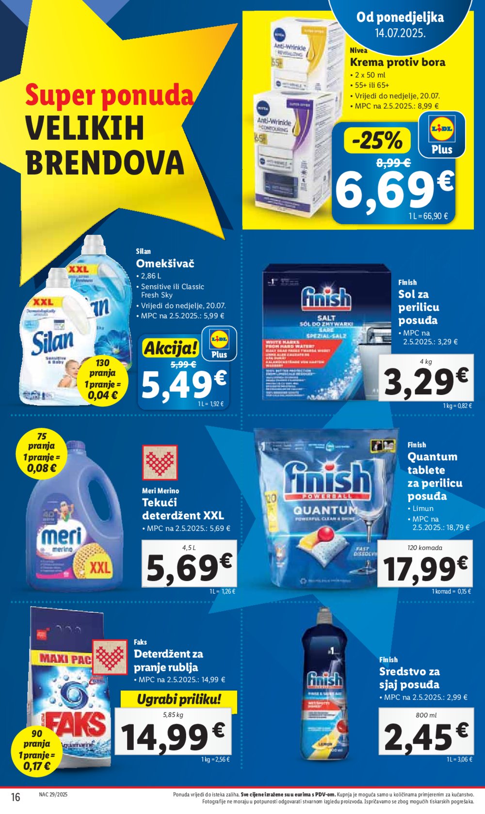 Lidl katalog Super ponuda od ponedjeljka 14.07.-20.07.2025.