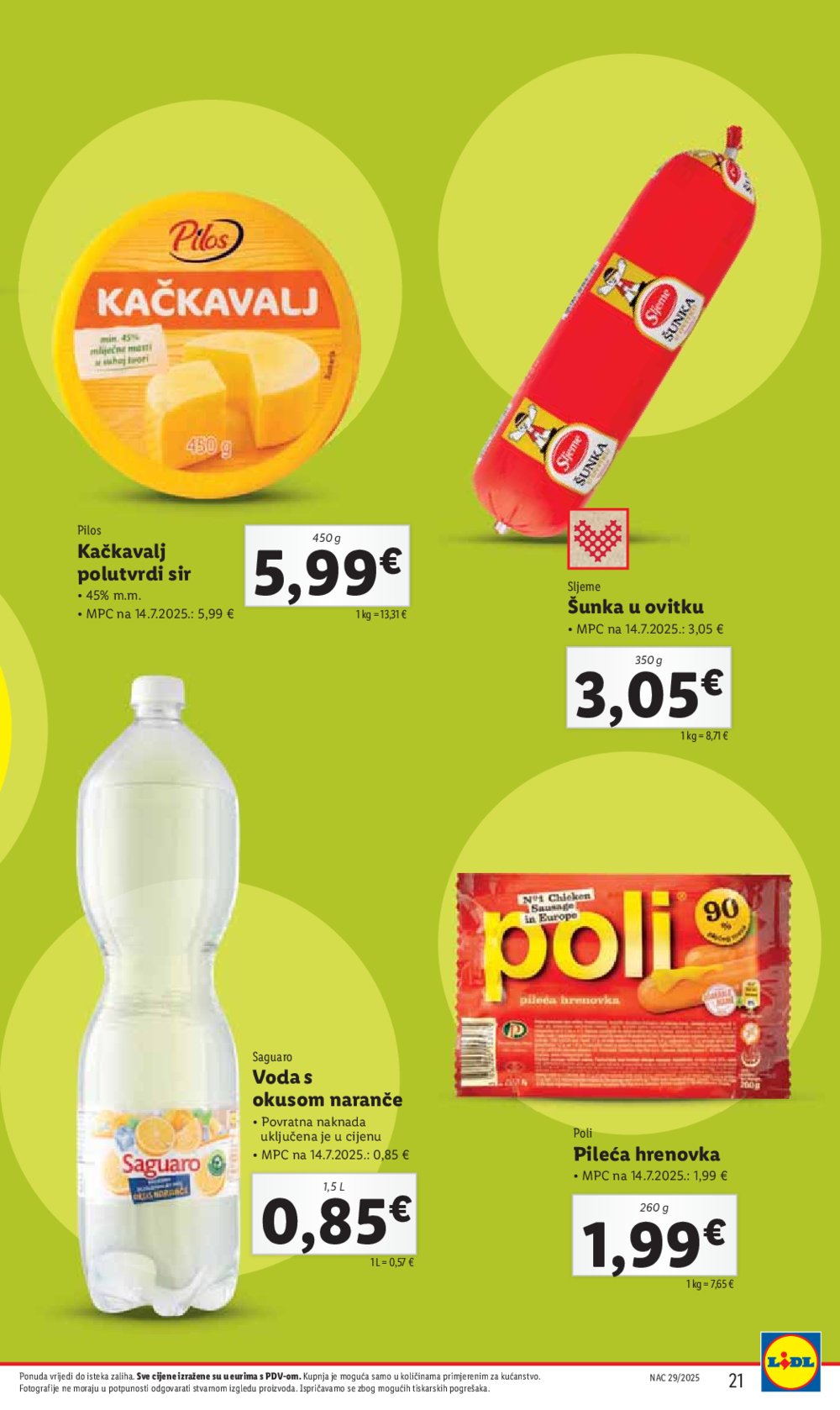 Lidl katalog Super ponuda od ponedjeljka 14.07.-20.07.2025.