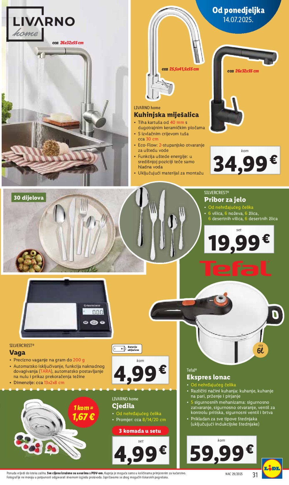 Lidl katalog Super ponuda od ponedjeljka 14.07.-20.07.2025.