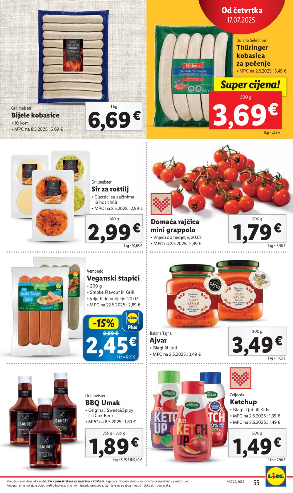 Lidl katalog Super ponuda od ponedjeljka 14.07.-20.07.2025.