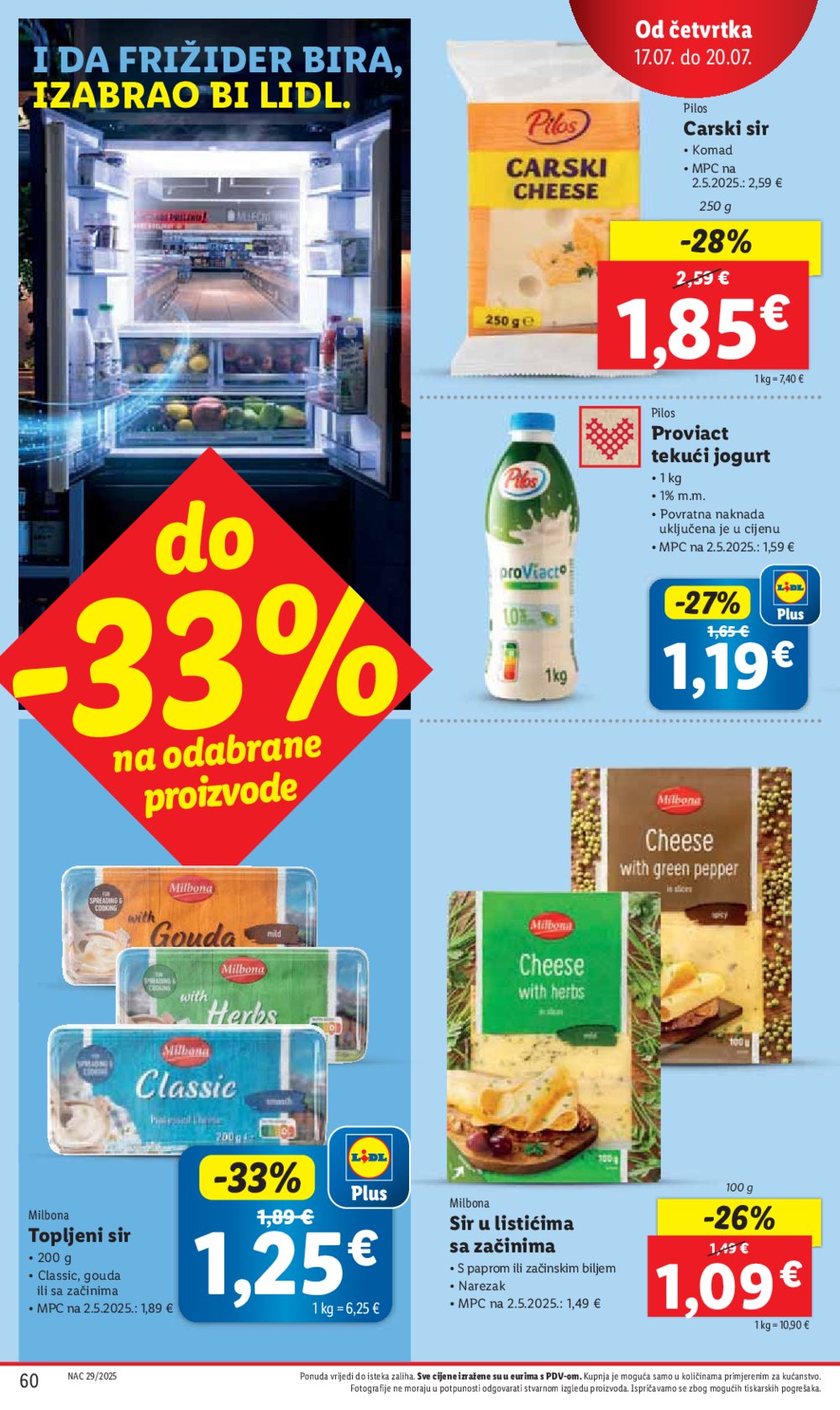 Lidl katalog Super ponuda od ponedjeljka 14.07.-20.07.2025.