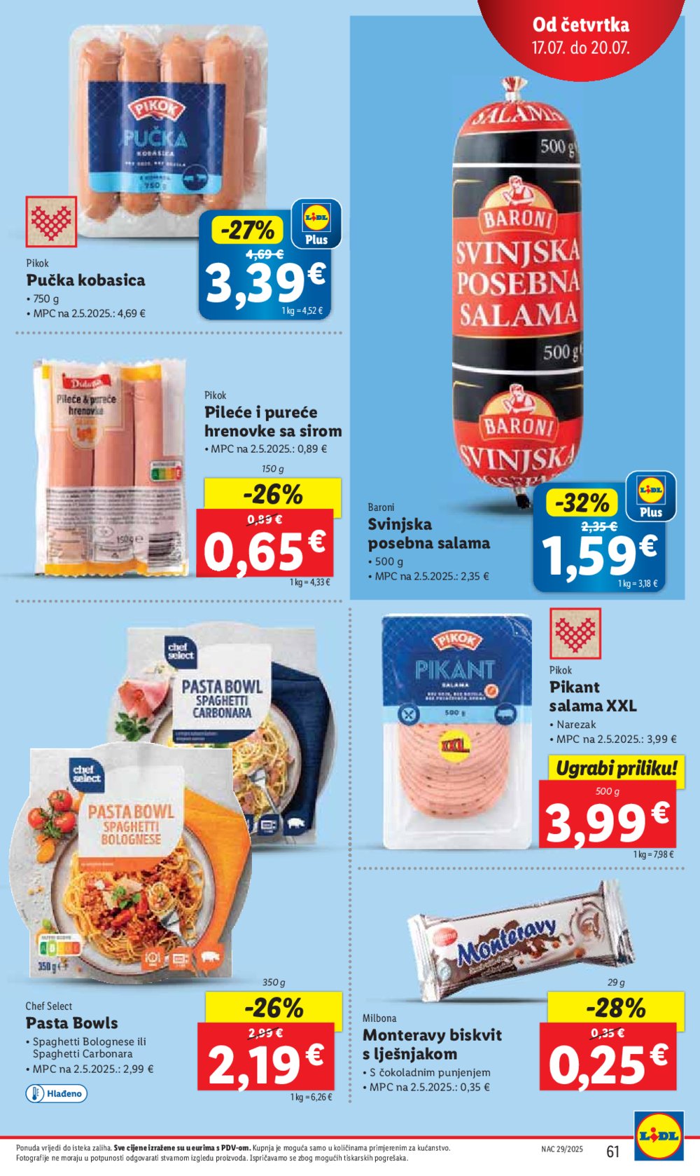 Lidl katalog Super ponuda od ponedjeljka 14.07.-20.07.2025.